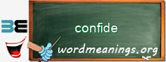 WordMeaning blackboard for confide
